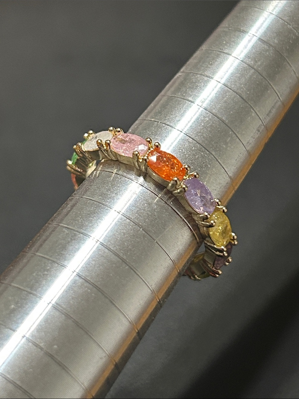 New multicolored gold ring, ~7.75
